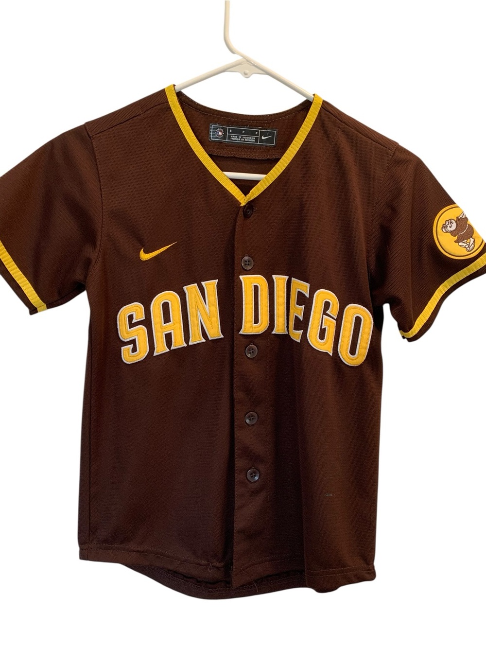 San Diego Padres Kids Jersey Brown Size Small